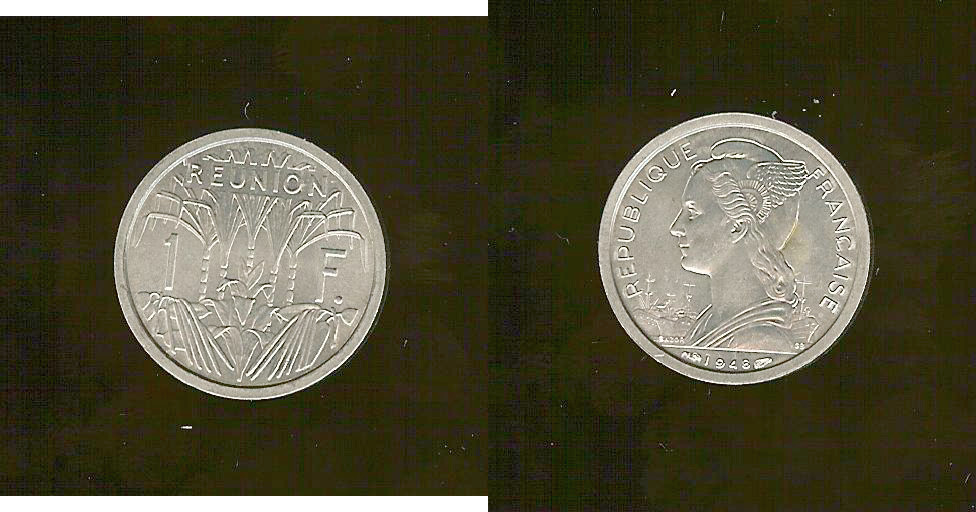 ÎLE DE LA RÉUNION 1 Franc 1948 Paris FDC